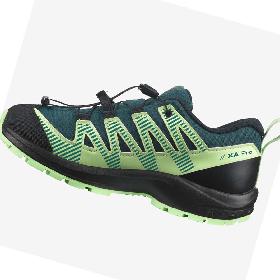 Tenis Senderismo Salomon XA PRO V8 CLIMASALOMON™ WATERPROOF Niños Verdes | MX 2037NWY